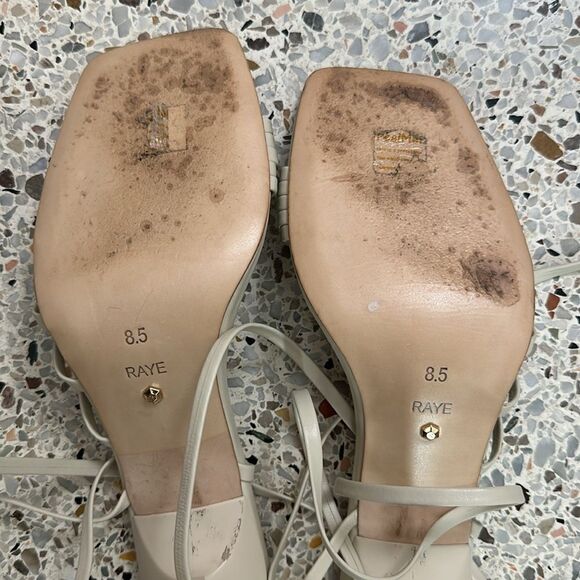 RAYE Sookie bone white ivory wrap sandal heel 8.5 Revolve - Picture 6 of 10